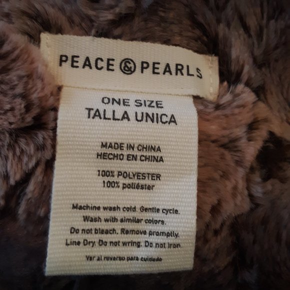 Peace and Pearls Infinity Scarf Head Shoulder Wrap - Picture 6 of 6